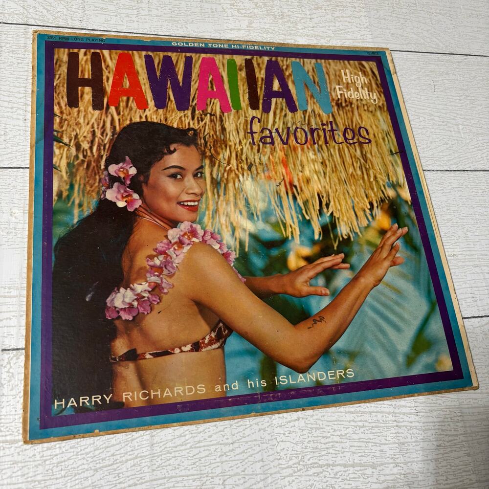 Harry Richards 1960s Hawaiian Favorites LP Golden Tone C4012